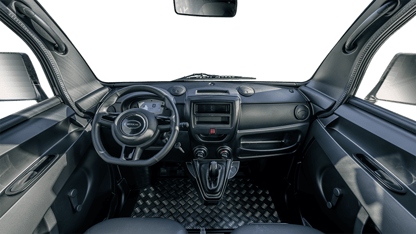 Innendesign des Leicht-Pickup Microcar CROSS